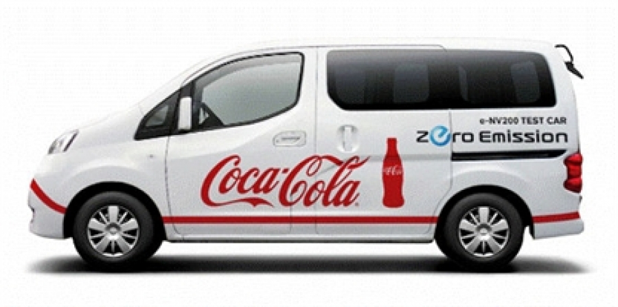 Coca cola probará la furgoneta e-NV200 de Nissan antes de su lanzamiento